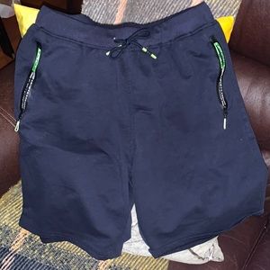 Men Zip Pocket Drawstring Shorts